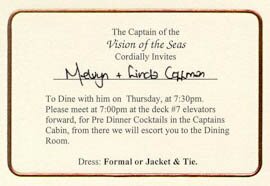 Captain's Dinner Invitation