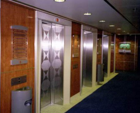 Norwegian Star--Art Deco-Inspired Elevator Doors