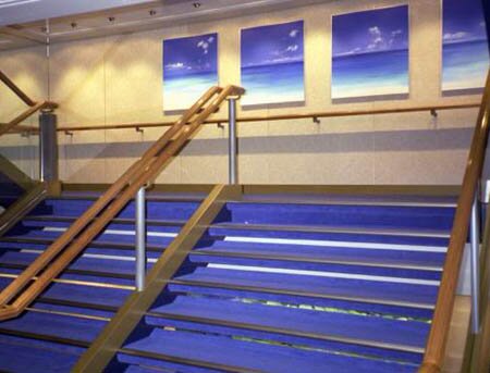 Norwegian Star--Tropical Art Adorns Stairway Landings